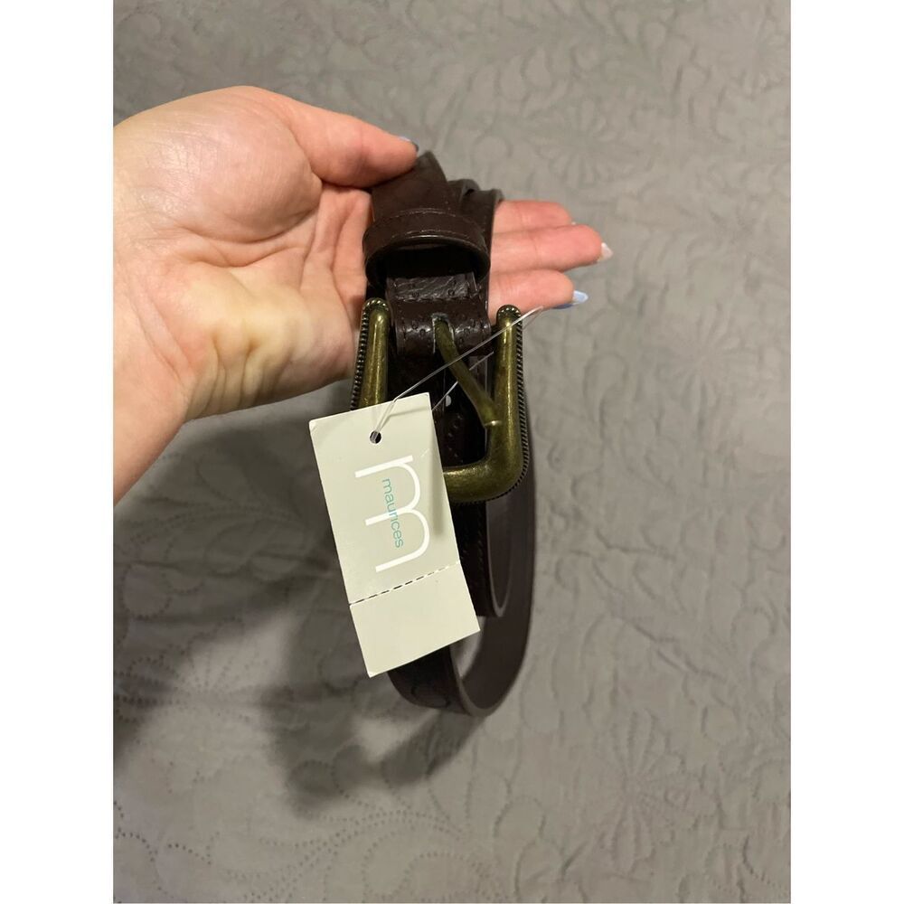 Maurices Brown and Gold Buckle Belt Women’s 1X New